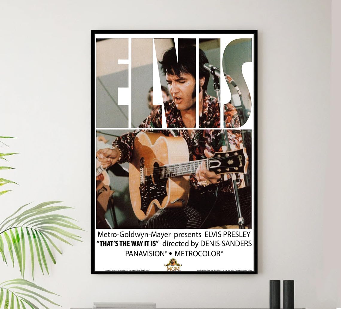 Elvis That's the Way It Is 1970 - UK - Classic Movie Poster-24 x 36 Inches - (Framed)