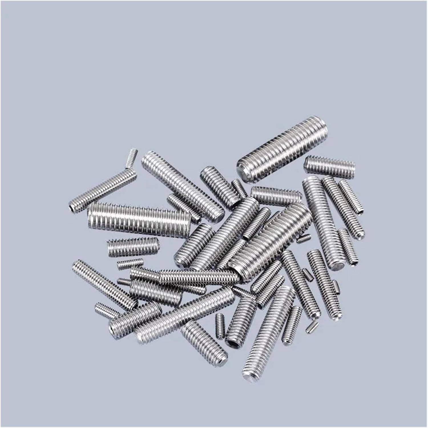 Exquisite 300Pcs Hexagon Socket Set Screw Flat Point Grub Screw Assortment Kit 304 Stainless Steel M2.5 M3 M4 M5 M6 M8 Headless Set Screw Durable