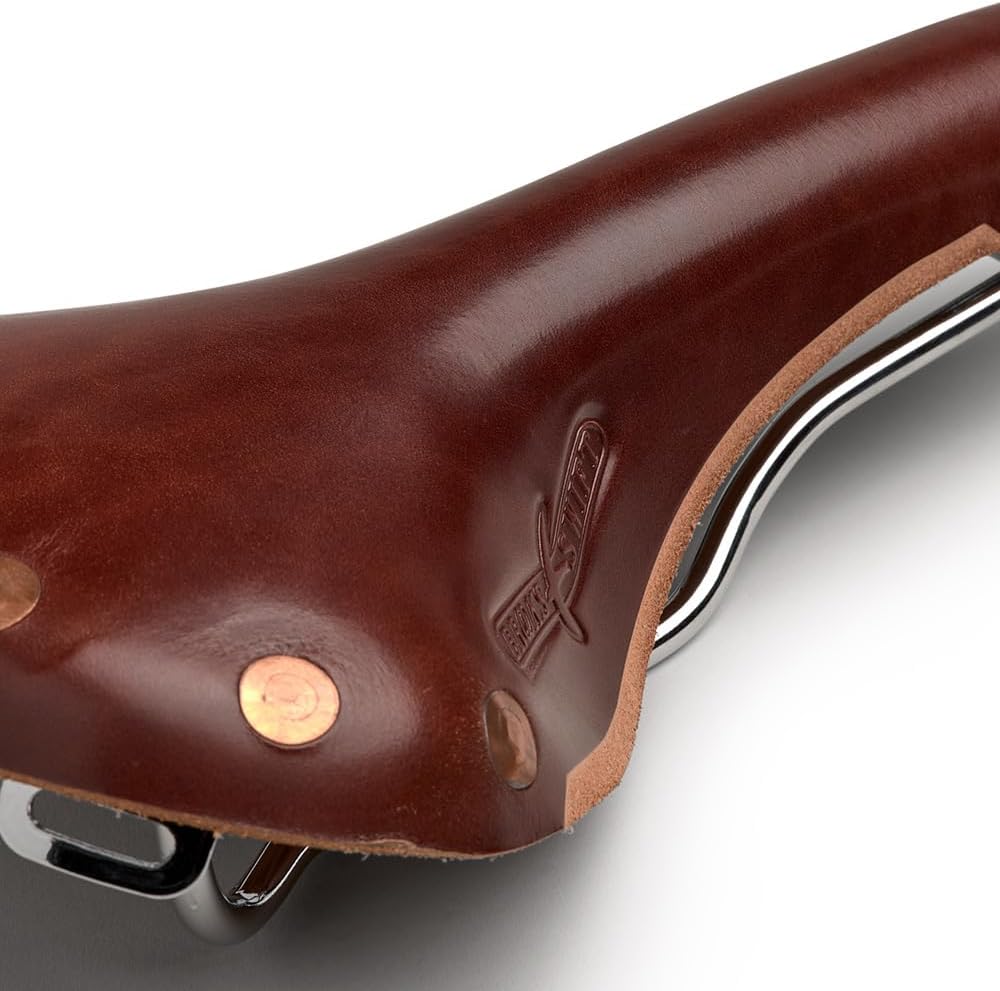 Brooks England Swift, Racing Leather Saddle with Hand-Hammered Copper Rivets