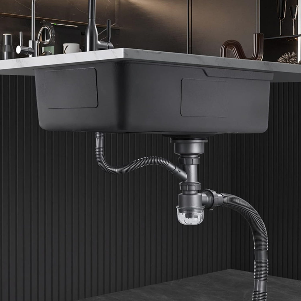 JATIBOSH Kitchen Sink Stainless Steel Round Corner Drop in Topmount Kitchen Sink Basin Undercounter Installation Single Bowl Sink (Size : 68x46cm)