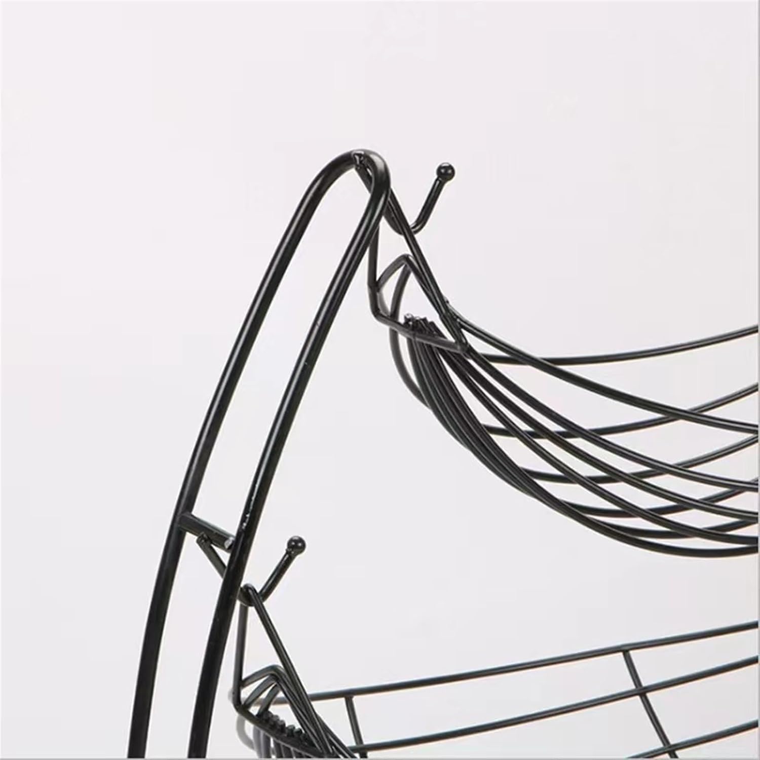 Fruit Basket 3 Tier Fruit Basket Bowl for Kitchen Counter - Black Triple Hammock Fruit/Vegetables/Produce Metal Basket Rack Display Stand Vegetable Basket