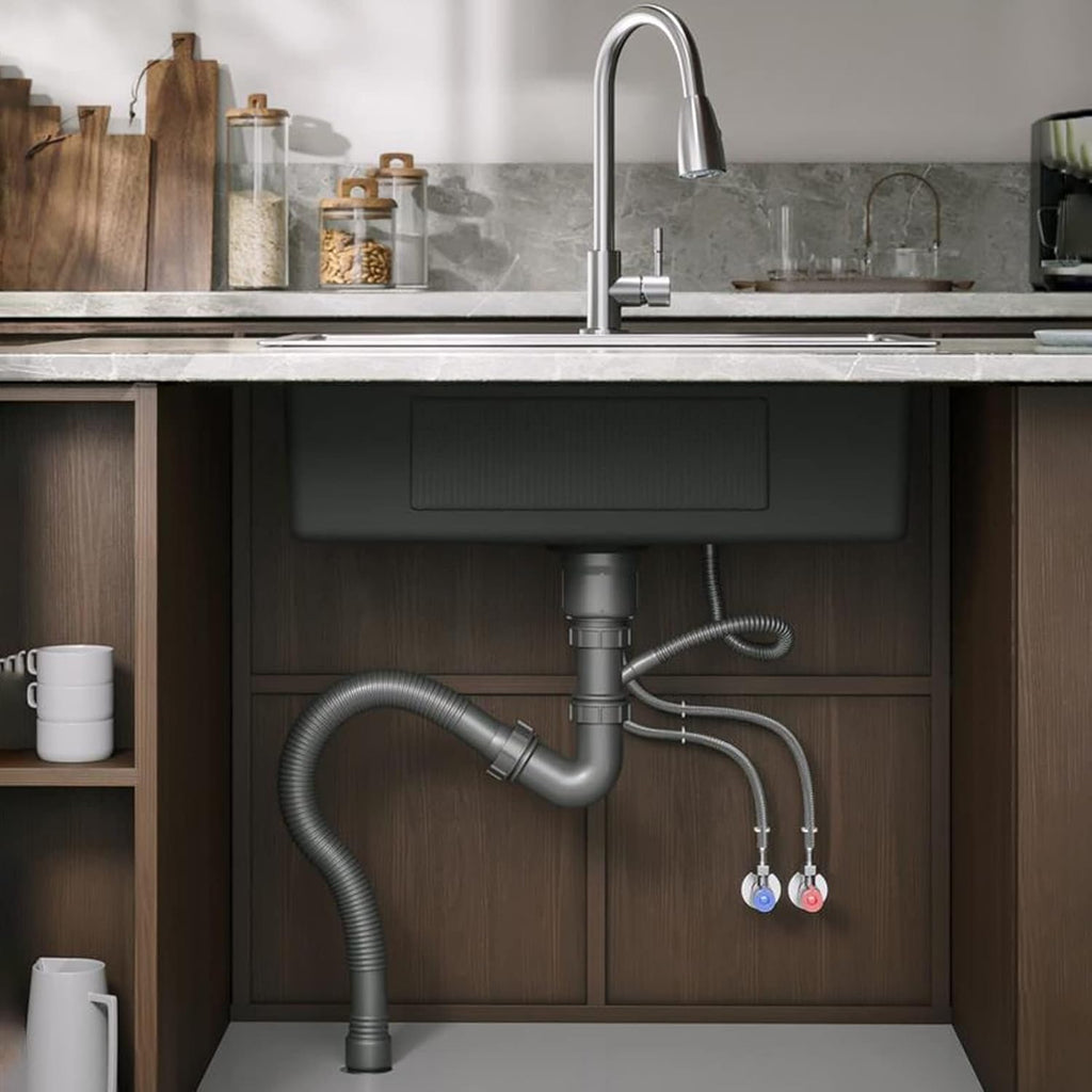 Square Brushed Single Bowl Prep Bar Sink 304 Stainless Steel Kitchen Sink with Faucet & Drain Assembly Drop in Or Undermount (Color : D-Have Faucet, Size : 75x45x21cm) (Dhave Faucet 68x45x21cm)