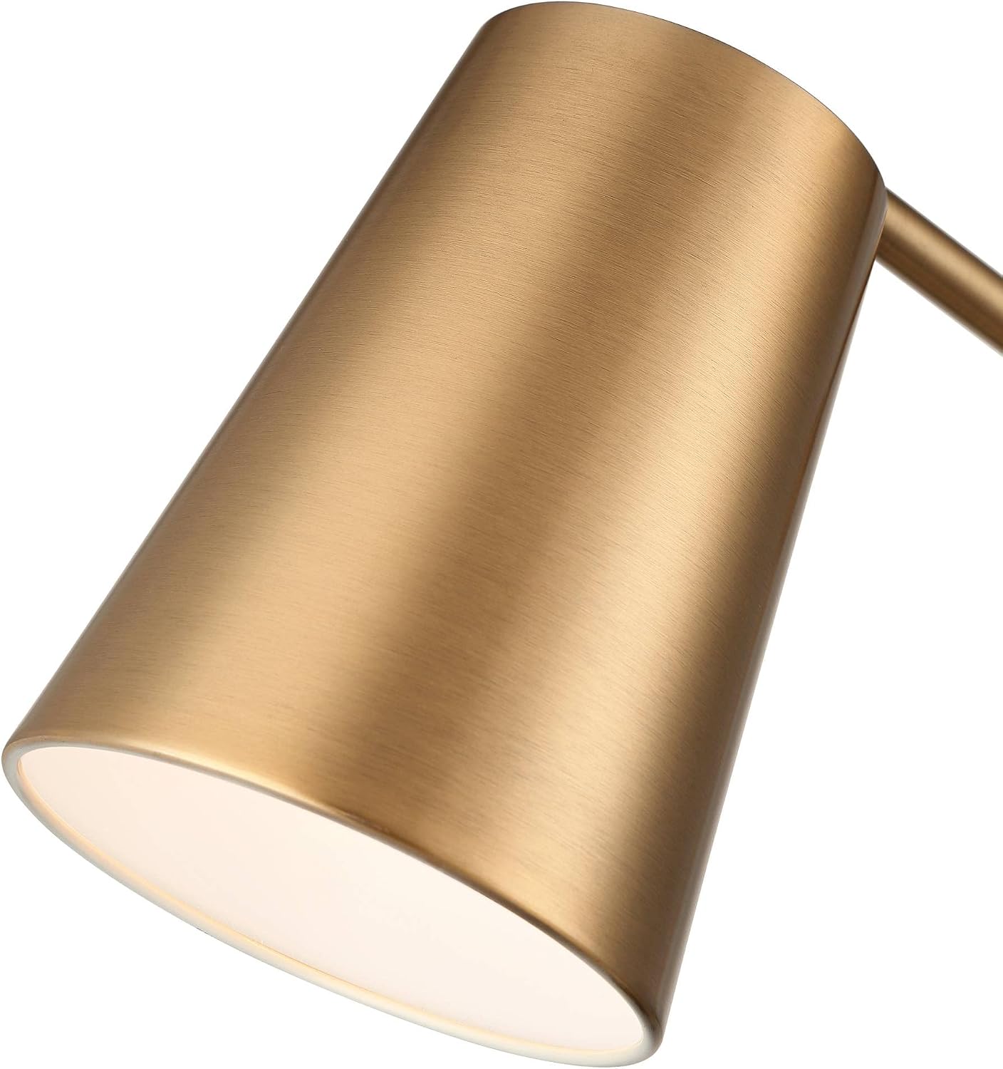 360 Lighting Sully Mid Century Modern Industrial Desk Table Lamp with USB and AC Power Outlet 23.5' High Antique Brass for Living Room Bedroom House Bedside Nightstand Home Office Reading