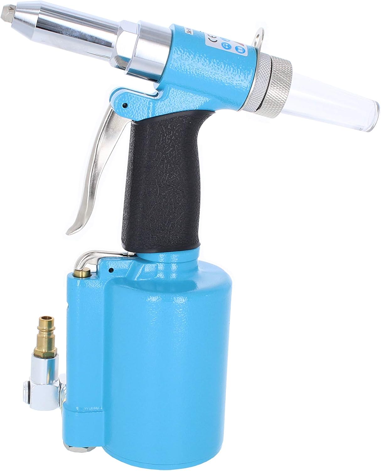 HAZET Blind Rivet Gun 9037SPC I Pneumatic, Hydraulic, 4 Nosepieces, Pulling Force:8700N, Rivet Size: 2.4-4.0.31 in, Stroke Length 0.55 in I Tool for Setting Blind Rivets