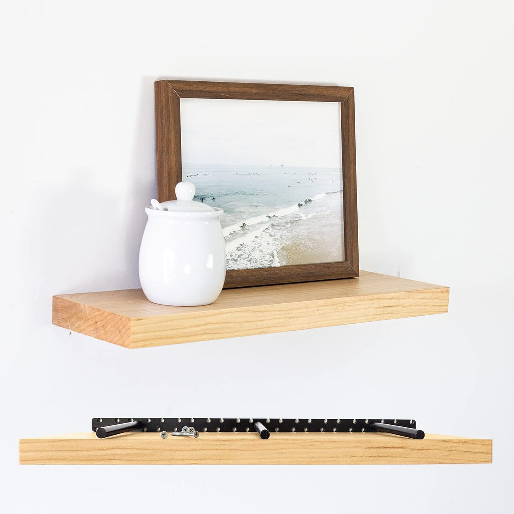 UltraShelf Solid Wood Floating Shelf for Wall Decor, Maple, 18'' Long x 8'' Deep, 18'' width, 8'' depth