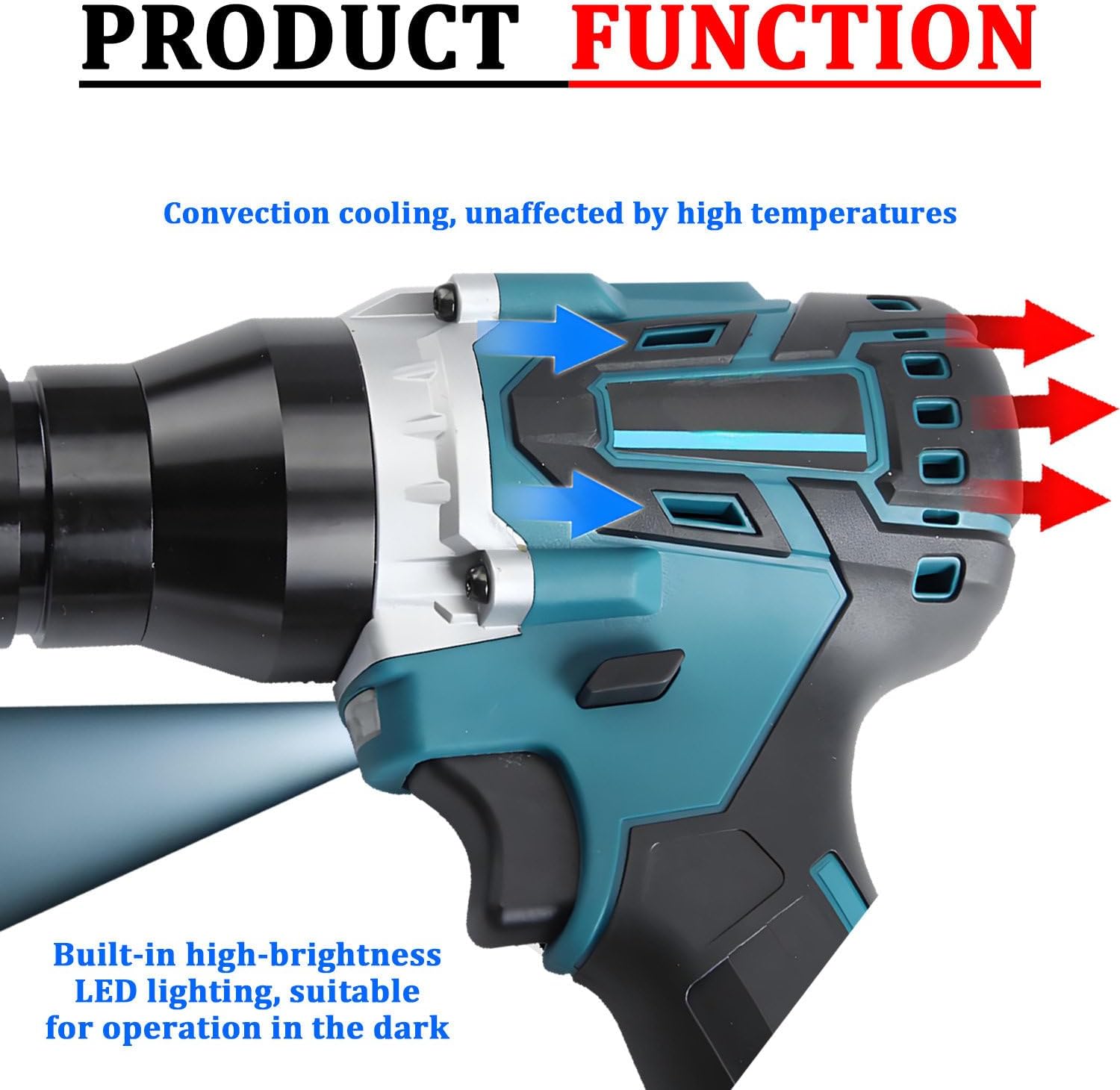 26V Brushless Cordless Rivet Gun, Electric Blind Riveter Tool Kit - Portable Battery Pop Rivet Gun with Ergonomic Handle, LED Light, Compatible for Various Industries completeset