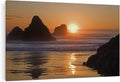 CafePress Canvas Wall Art Beach Orange Sunset Bandon Ready to Hang for Living Room, Bedroom or Office