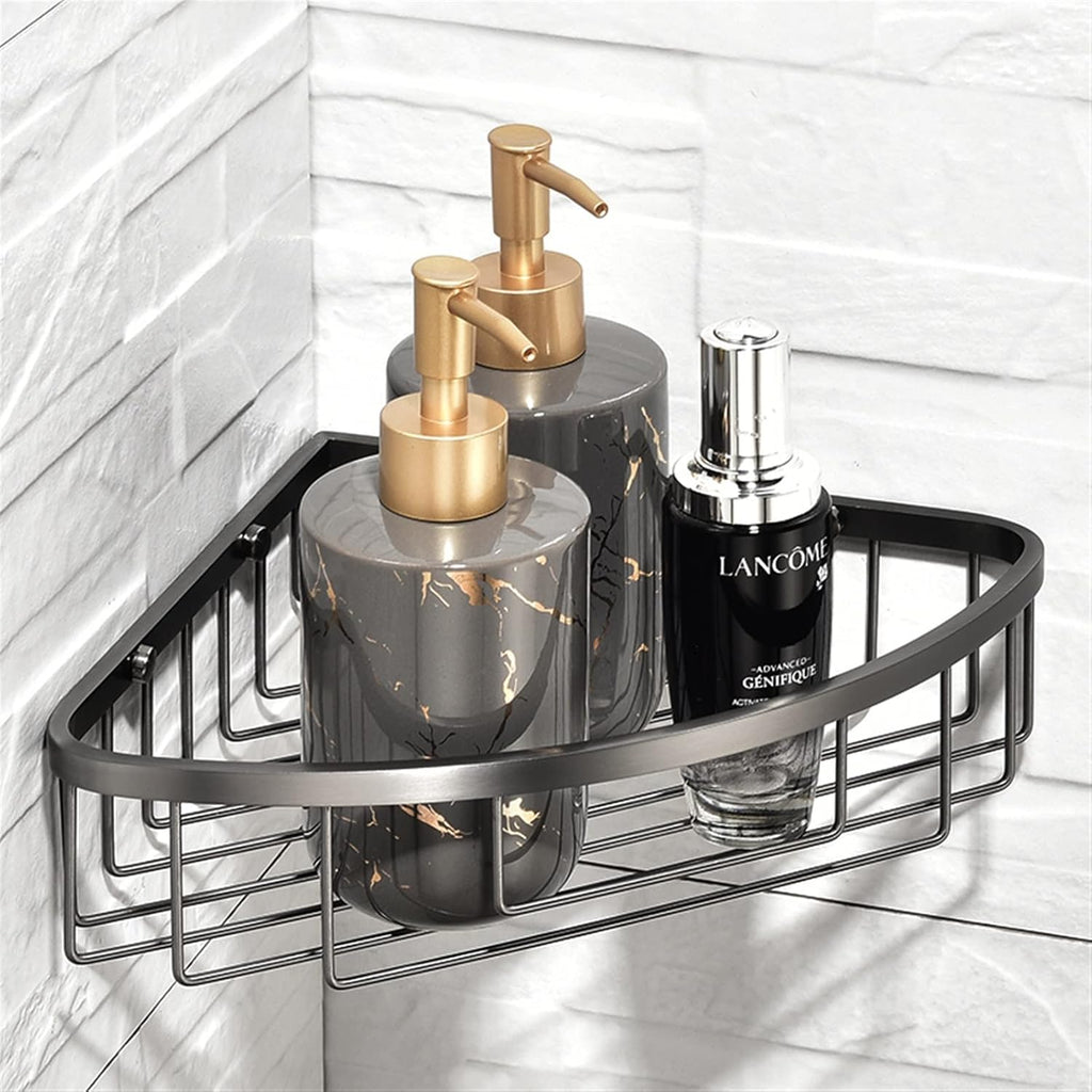 Floating Shelves Bathroom Shelf Organizer Shower Triangle Storage Rack Corner Shelves Wall Mounted Home Organizer Bath Accessories for Bathroom Storage (Color : 1) (D 2 Layers)