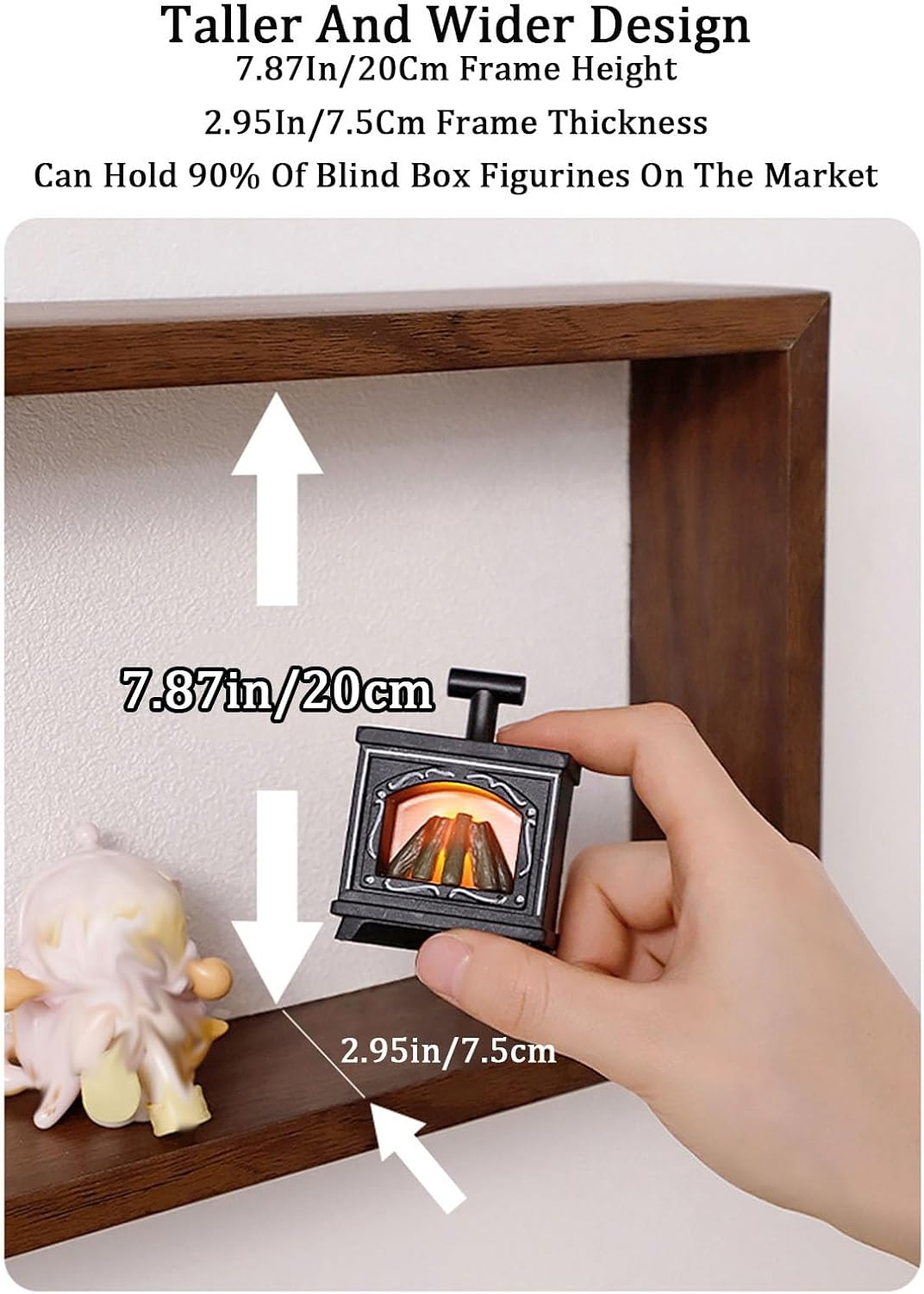 Wall Mounted Corner Shelf - Floating Shelves Save Space with Light Corner Display Shelf Stand Dustproof Storage, Heavy Duty Floating Shelves with LED Lights