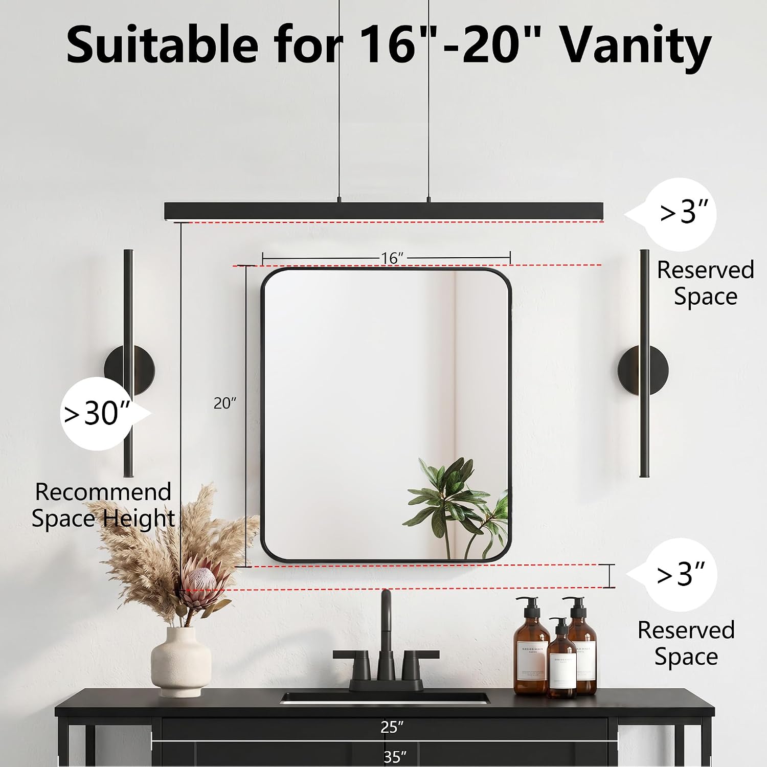 Bathroom Medicine Cabinet with 16'x20' Stainless Steel Framed Mirror,Recessed or Surface Mounted Bathroom Mirror Cabinet,Storage Cabinetfor Bathrooms, Guest Rooms, Apartments, Farmhouse Decor