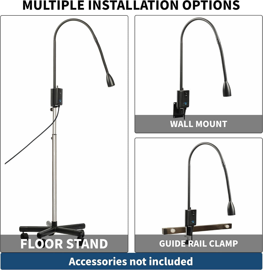 LED Examination Light with Adjustable Brightness, Flexible Arm & Desk Clamp – High-CRI LED Task Lighting for Professional & Workbench Use