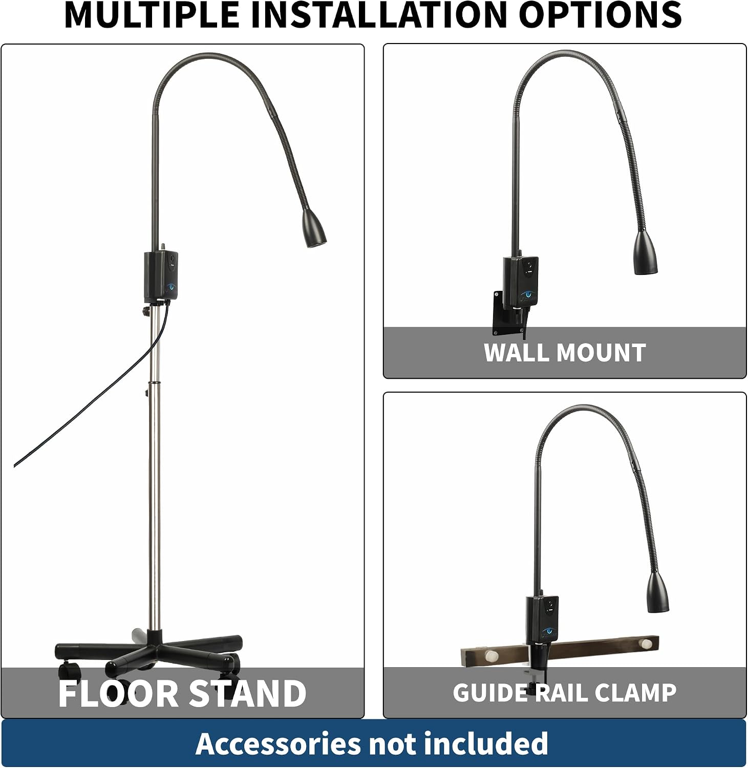 LED Examination Light with Adjustable Brightness, Flexible Arm & Desk Clamp – High-CRI LED Task Lighting for Professional & Workbench Use
