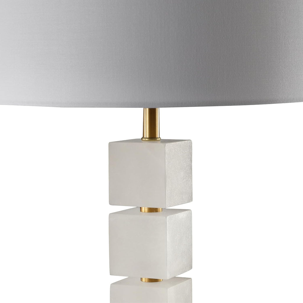 SAFAVIEH Couture Lighting Collection Johnny Alabaster/Gold 30-inch Bedroom Living Room Home Office Desk Nightstand Table Lamp (LED Bulb Included)