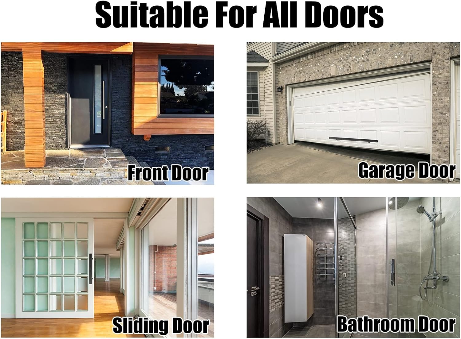 Door Handle C Shape Industrial Barn Door Push Pull Handle for Entrance Entry Office Store Solid Door Handle Set with Install Fitting (Gold-80cm/31.5