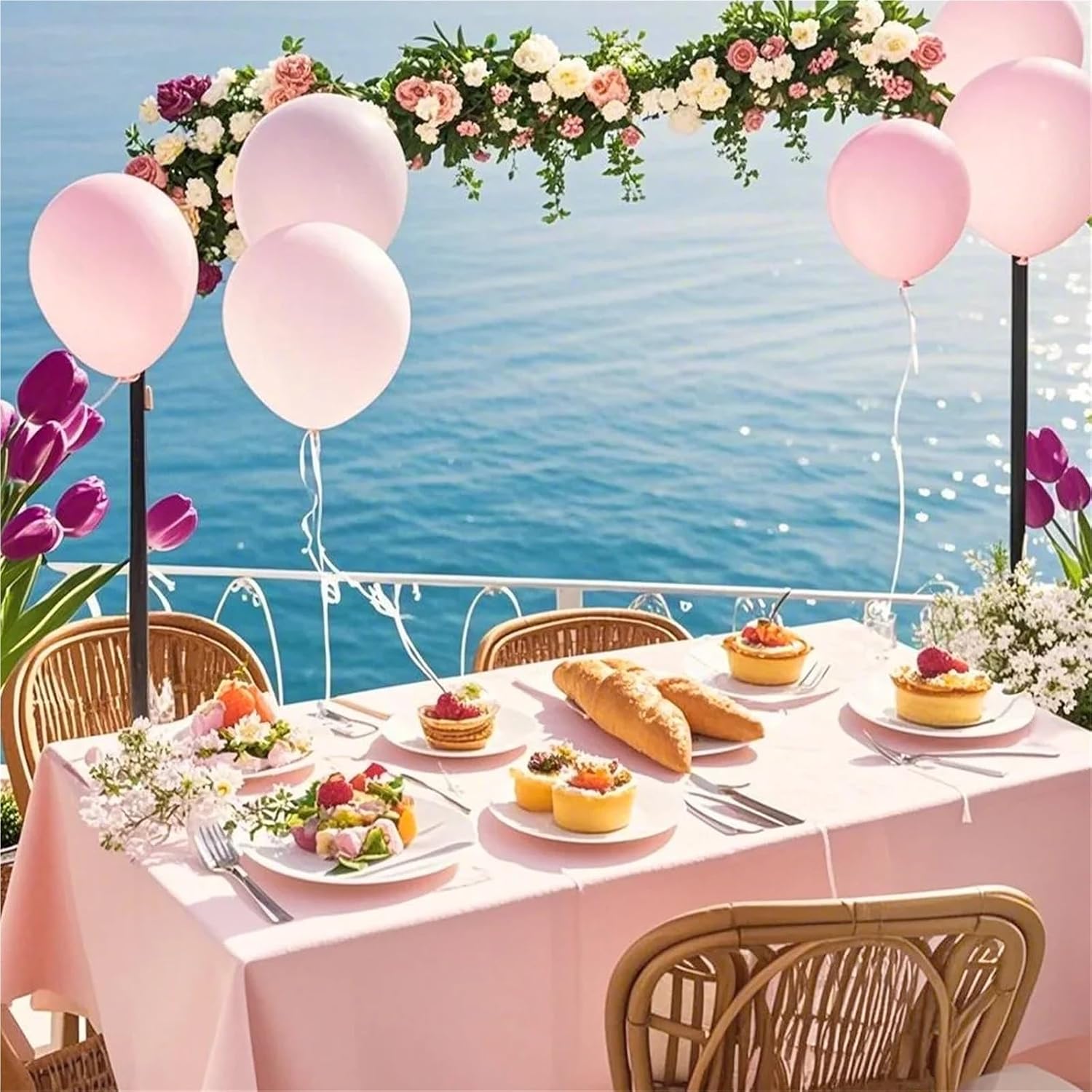 Disposable Plastic Tablecloths 15Pcs183×137cm Solid Pink Tablecovers Plastic Tablecloth for Wedding Decoration Girls Adult Birthday Party Supplies Table Decor