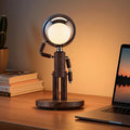 Cordless Table Lamp, Rechargeable Wooden Desk Lamp with Touch Control & Stepless Dimming, 3 Color Temperatures, Bedside Lamp for Bedroom Nightstand Office, Home Decor, Unique Gifts, Black Walnut