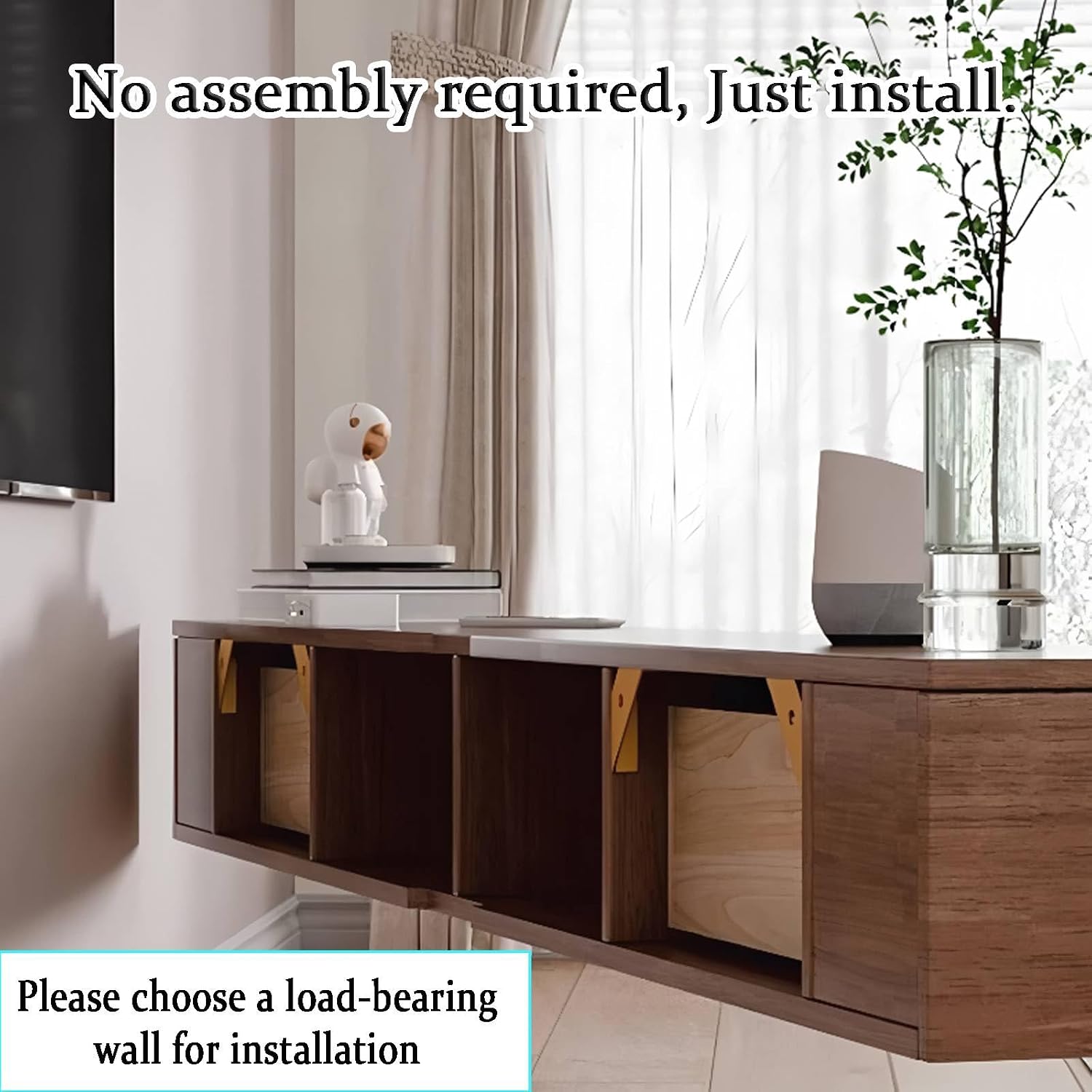 Floating TV Stand with Drawers for Bedroom,Solid Wood Living Room tv Stand with LED Lights,Suitable for Various scenarios Wall Shelf TV Cabinet(Walnut&Light, 63')