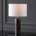 SAFAVIEH Couture Lighting Collection Kayabelle Dark Brown/White Marble 27-inch Dimmable Table Lamp for Bedroom Living Room Home Office Desk Nightstand (LED Bulb Included)