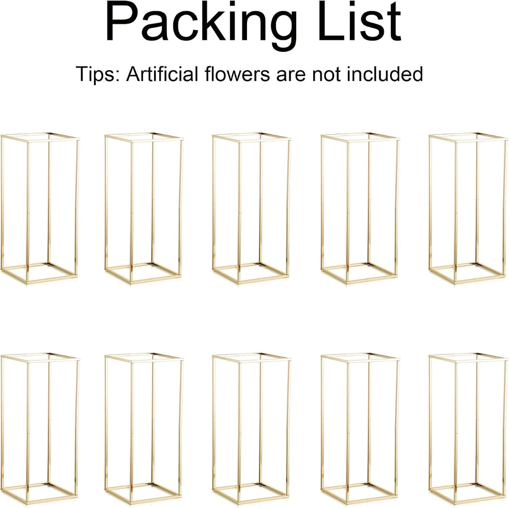 Gold Flower Stand for Table: 23.6' Tall Centerpiece Stand for Wedding Table Reception Floral Center Pieces with Home Decoration Party Event 10 PCS