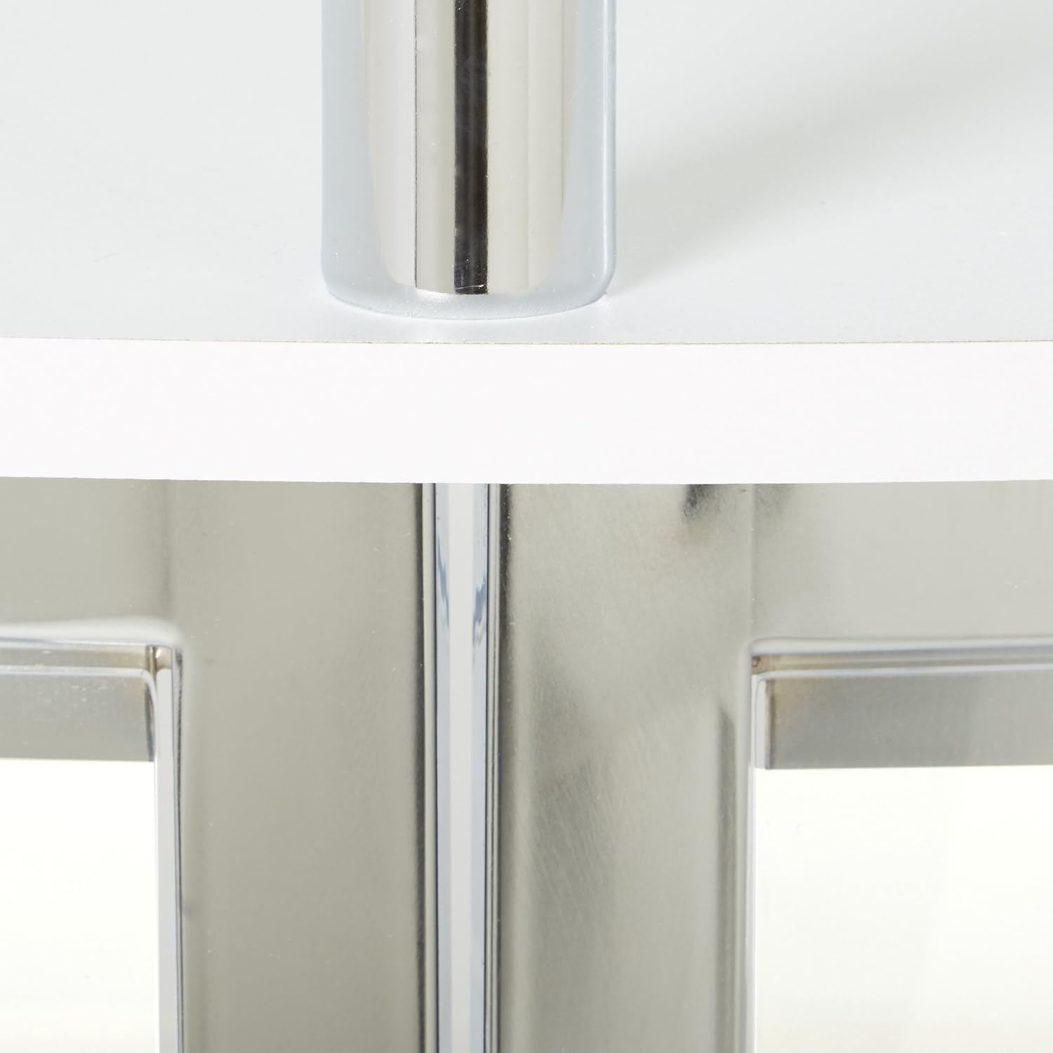 Coaster Home Furnishings Amarillo Glass Top Freestanding Home Bar Cabinet, Modern Liquor Cabinet with 2 Shelves and Wine Glass Rack, White