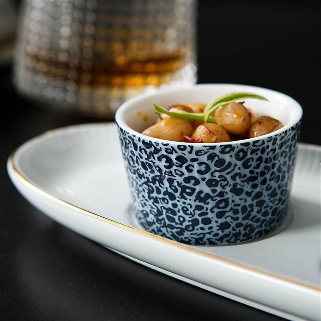Soy Sauce Dish Hotel Restaurant Commercial Triple Platter Cold Dishes Snacks Snacks Salad Snack Plate Ceramic Tableware Dipping Bowls