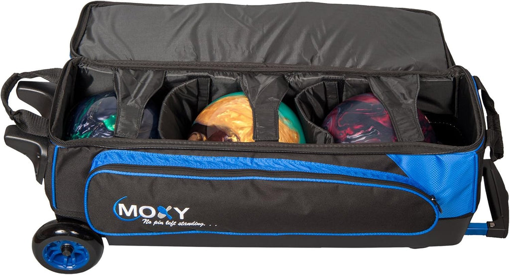 Bowlerstore Products Moxy Blade Triple Roller Bowling Bag - Royal/Black