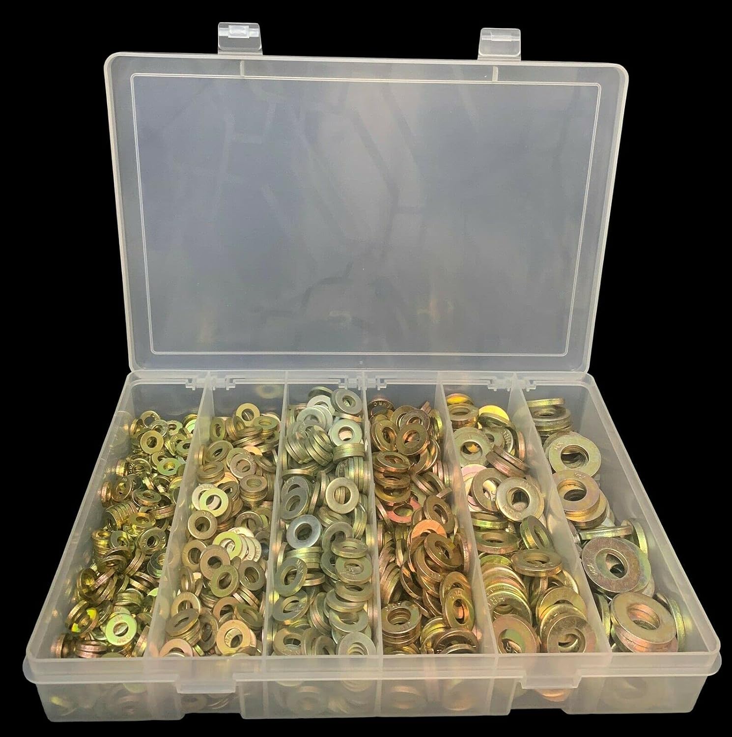 Pr-Mch 1,050 Piece Grade 8 SAE Extra Thick Heavy Duty Flat Washer Assortment Kit Set Kit #DR-D7783D