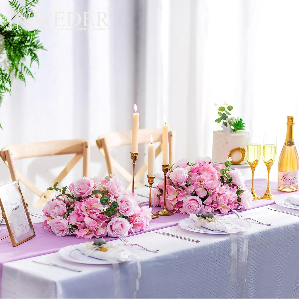 Pink Flowers Balls for Centerpieces: 10 PCS 14.2' Diam Flower Centerpieces for Tables in Wedding Reception Decorations Arrangement for Party Celebration Planners