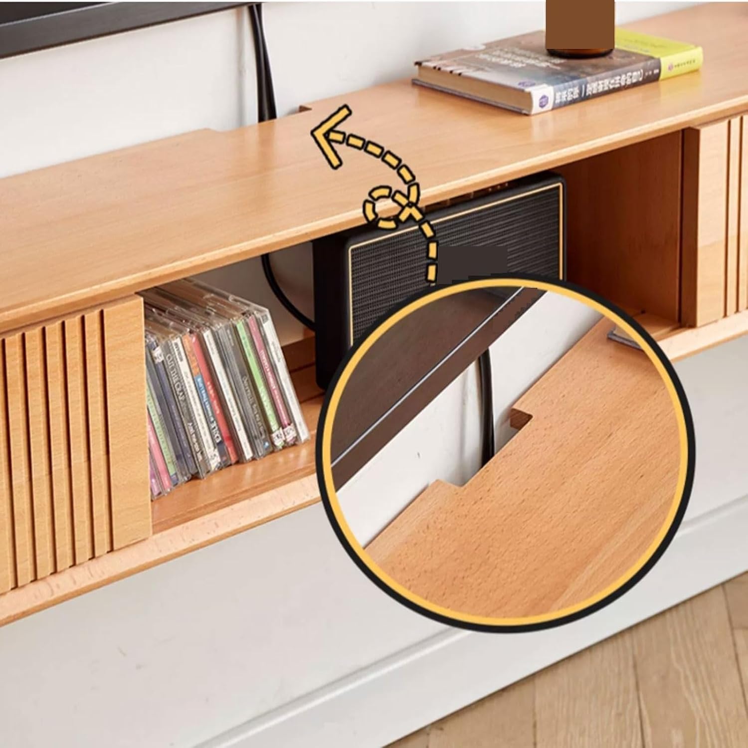 TV Floating Cabinet Wood Floating TV Stand, 59''/71'' Floating Entertainment Center, Modern Floating Media Console, Wall Mounted TV Console, Floating TV Console Under TV Shelf Floating TV Shelf ( Colo