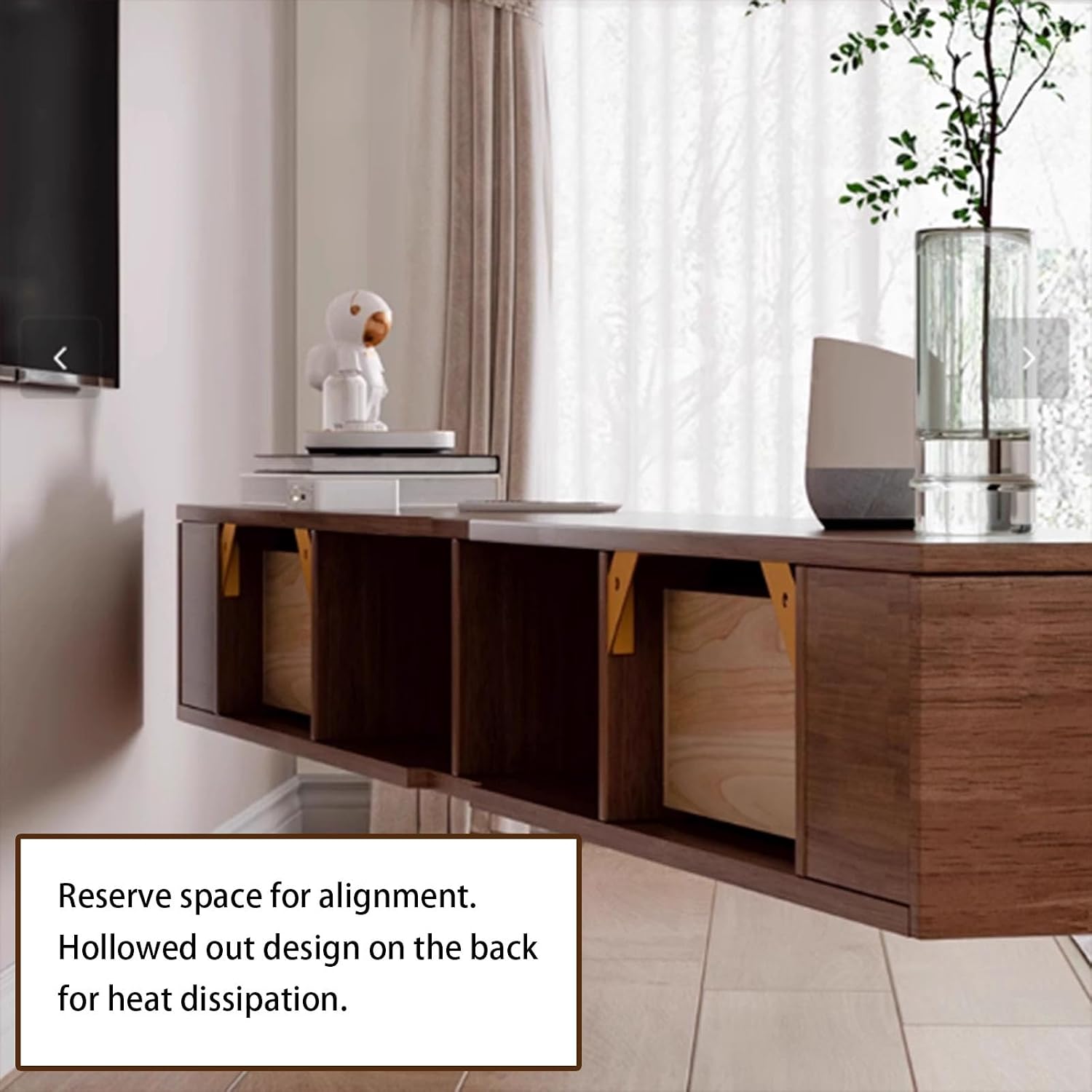 Floating TV Stand Large Floating TV Shelves Wall Mounted Multi Storage Compartment TV Media Console Floating TV Cabinet Bench Under TV Large Storage (Black B, 78.7 * 7.9 * 11.8IN)