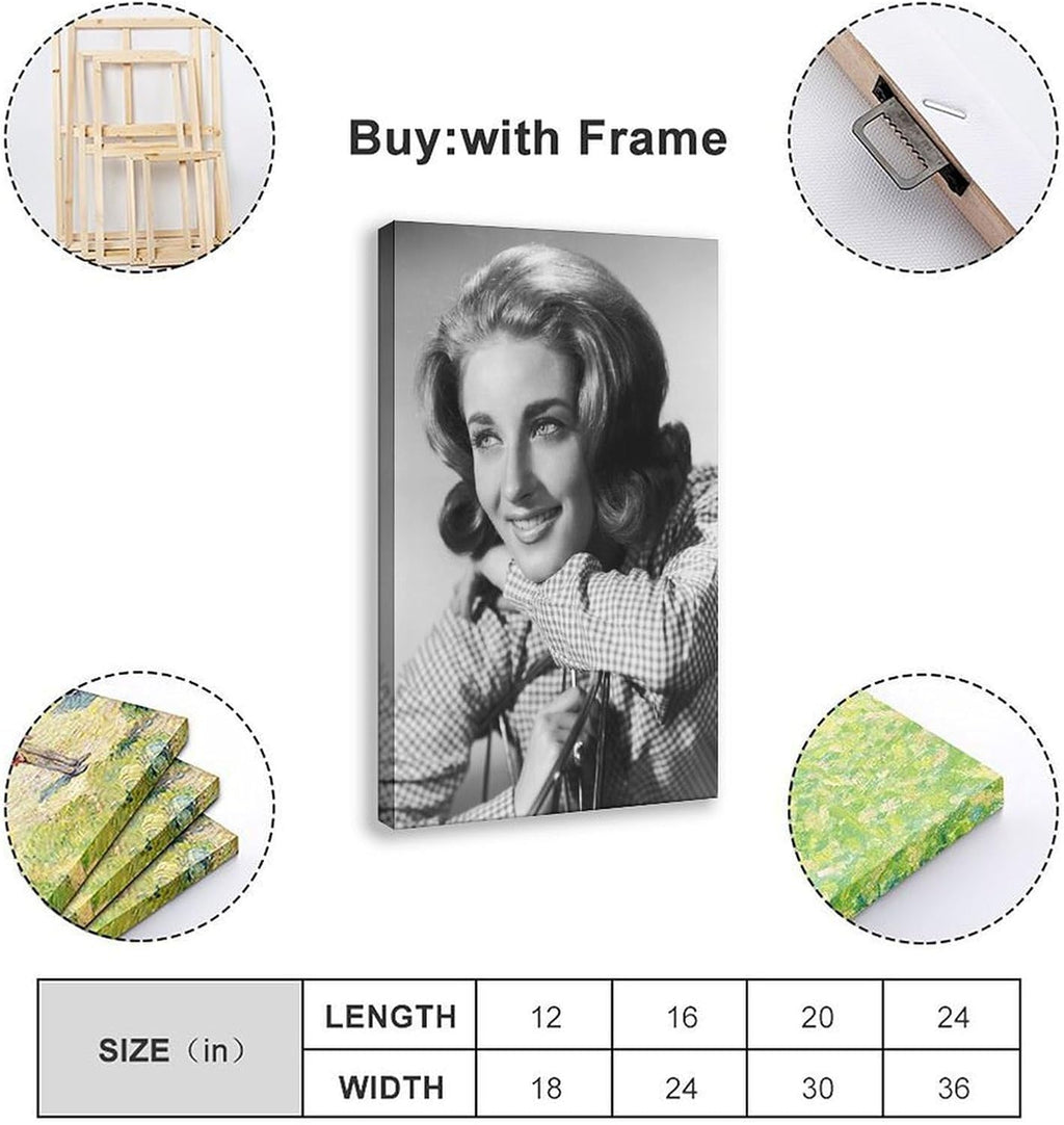 TONITOTA Lesley Gore Classic Rock Music Legend Celebrity Home Bedroom Decor Poster | Retro Historical Black And White Photos | Frame 24x36inch