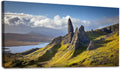 Large Canvas Wall Art 30x60in View Old Man Storr Isle Skye Scotland Mountain Nature Painting for Living Room Bedroom Dining Room Wall Decor Home Decorations Aesthetic Artwork Ready To Hang