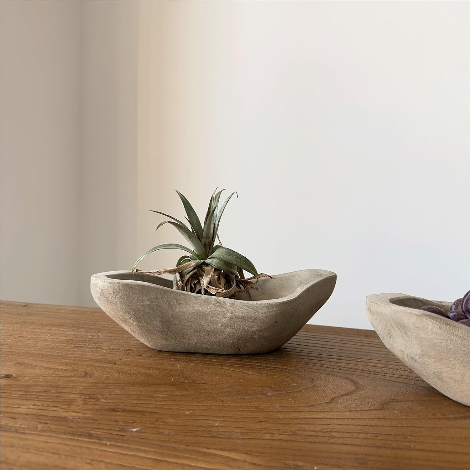 Solid Wood Fruit Tray, Log Color Creative Retro Decorative Dish - High Value Living Room & Hotel Model Room Storage Tray(Color1)