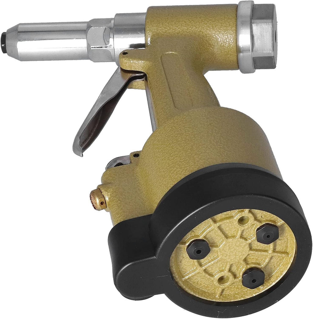 Pneumatic Rivet Gun, KP-701 Hydraulic Air Riveter and Riveting Tool Kit, Short Cylinder Blind Rivet Gun Set for Metal Sheet Fastening and Auto Body Repair, American Style