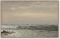 Art Remedy Rocks and Breaking Waves Canvas Coastal Classic Art, Silver Frame, 36' x 24'