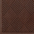 M+A Matting WaterHog Fashion Diamond-Pattern Commercial Grade Entrance Mat, Indoor/Outdoor Medium Brown Floor Mat 5' Length x 3' Width, Dark Brown