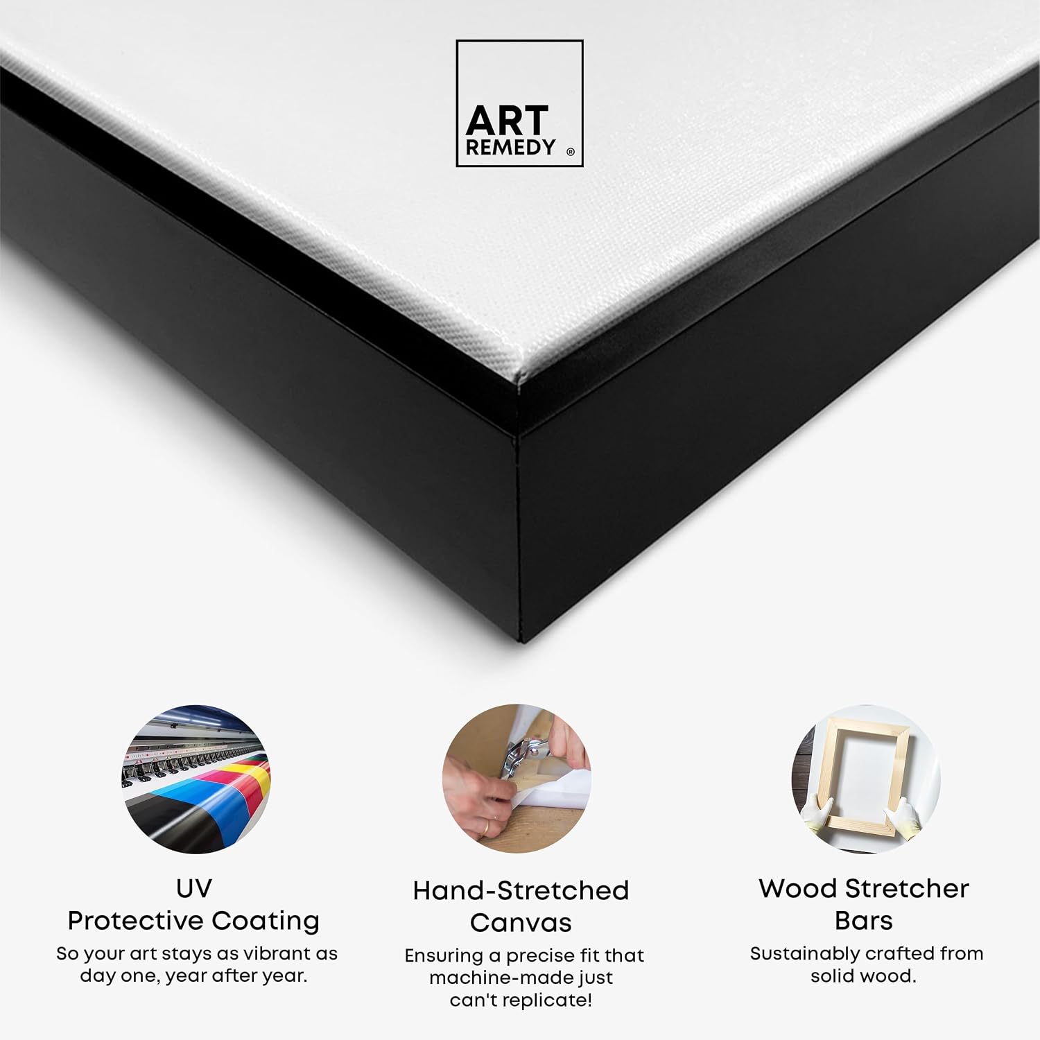 Art Remedy Rocks and Breaking Waves Canvas Coastal Classic Art, Black Frame, 30' x 20'