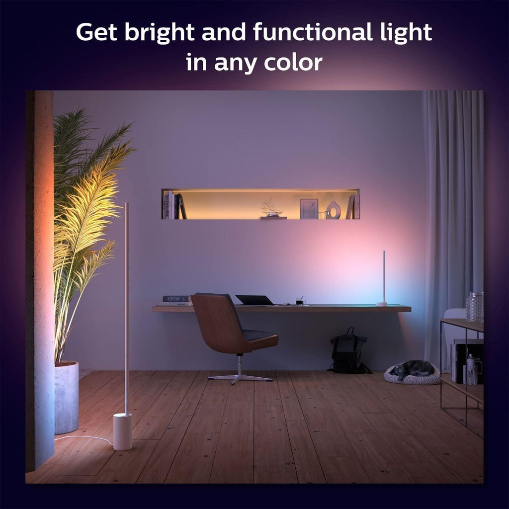 Philips Hue Signe Smart Table Lamp, Oak - White Color Ambiance LED Color-Changing Light - 1 Pack - Control with Hue App - Compatible with Alexa, Google Assistant, and Apple Homekit