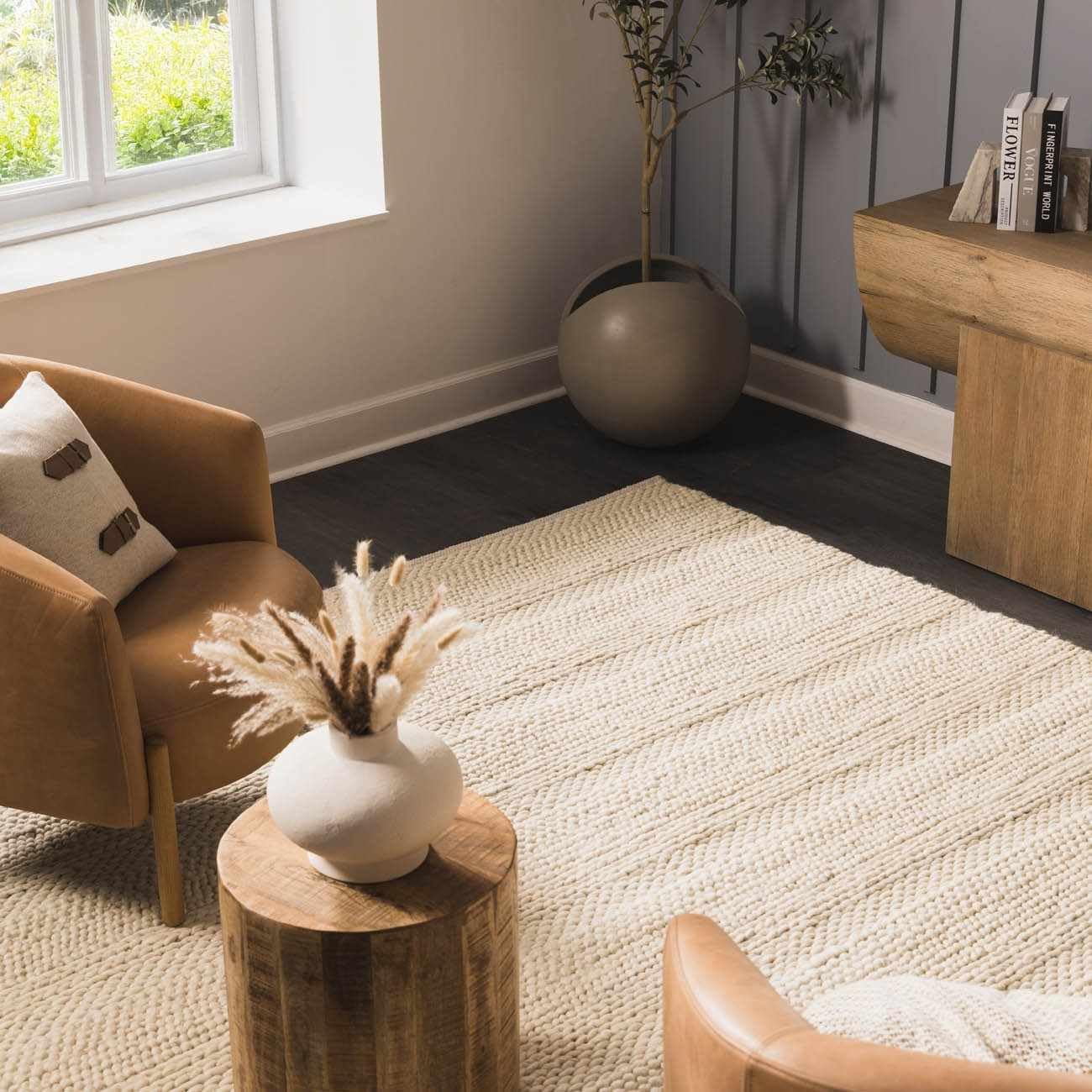 BoutiqueRugs Beige Striped Transitional Wool 3x12 Runner Rug Hand Woven Flatweave Textured Bohemian Clarke Hallway Kitchen Corridor Stairway Laundry Room Stain Resistant Non-Shedding Pet Friendly