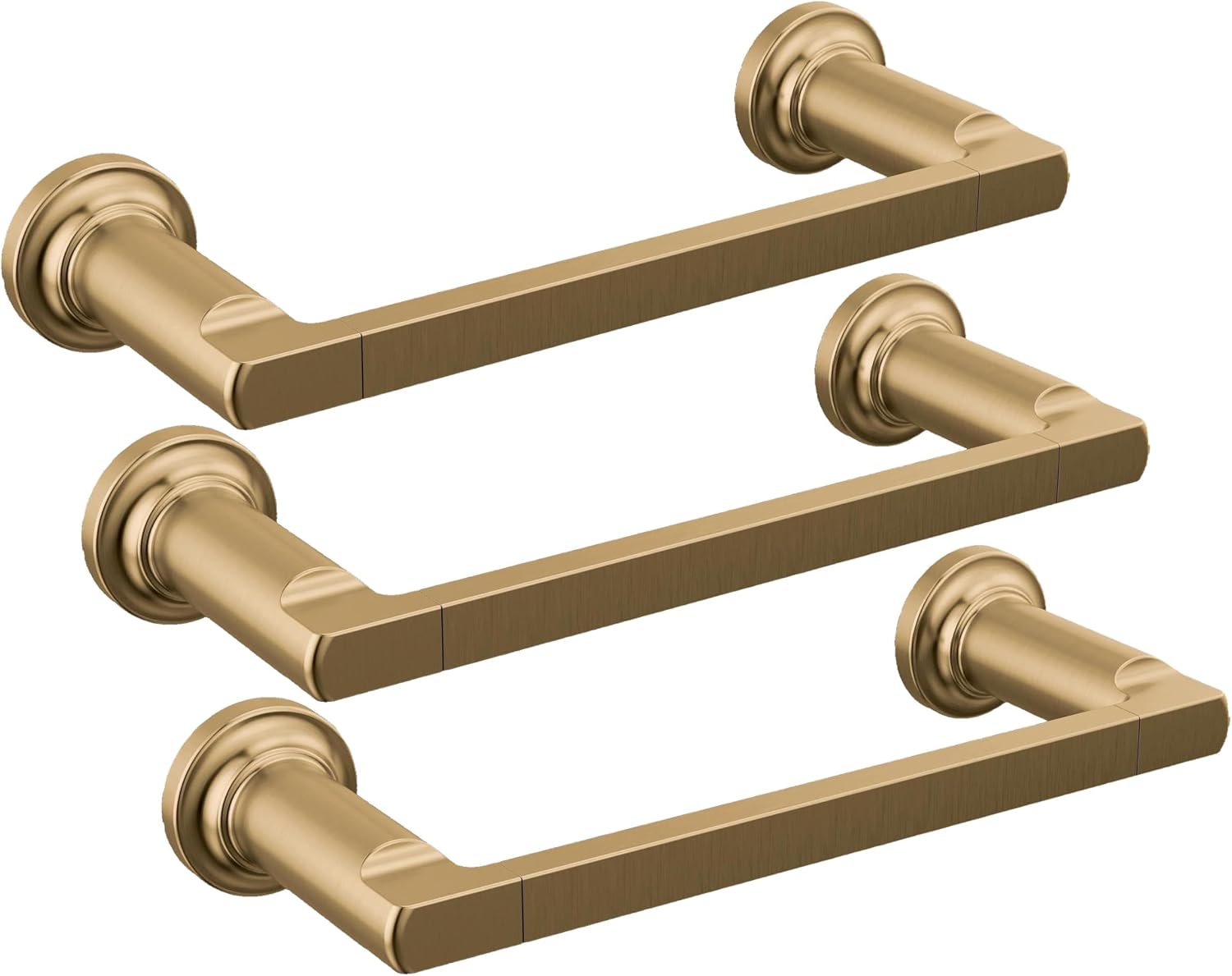 DELTA Faucet 78908-CZ Tetra 8 in. Hand Towel Bar Bath Hardware Accessory in Champagne Bronze (Pack of 3)