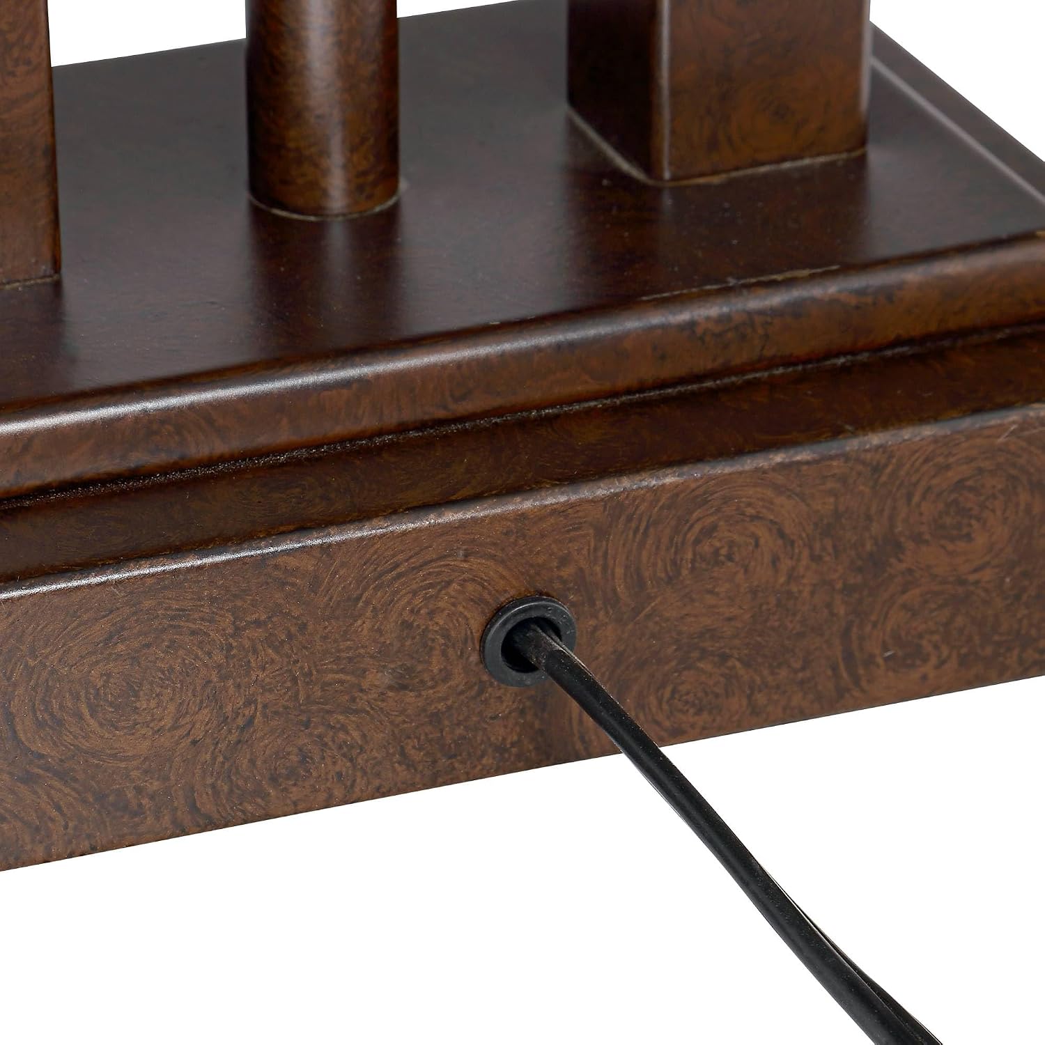 Possini Euro Design Deacon 26' High Modern Desk Table Lamp with USB Charging Ports A+C and AC Power Outlet in Base Gooseneck LED Bronze Rectangular Linen Shade for Living Room Bedroom House Bedside