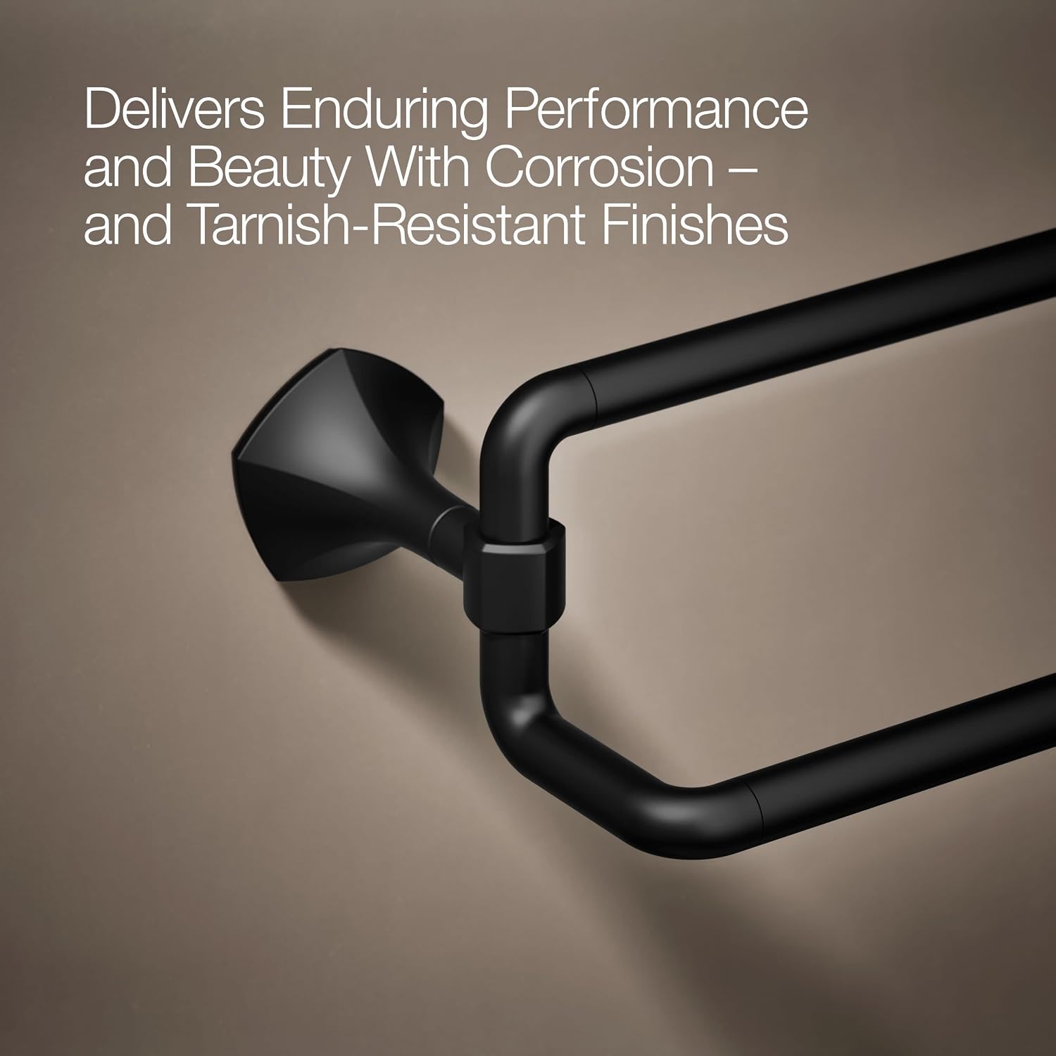 Kohler 27062-BL Occasion® 24' Double Towel bar, Matte Black