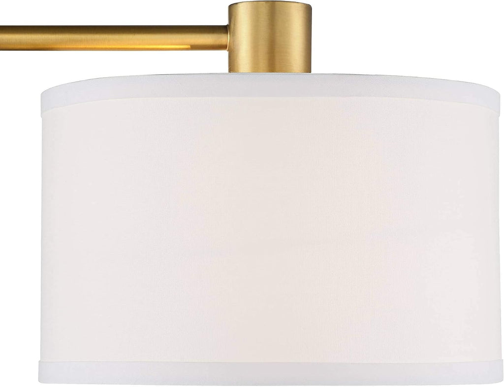360 Lighting Colby 21' High Modern Accent Table Lamp with USB Charging Ports A+C and AC Power Outlet in Base Brass White Linen Drum Shade for Bedroom Living Room House Home Desk Bedside Nightstand