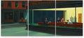 Niwo ART - Nighthawks, World's Most Famous Paintings Series, Canvas Wall Art Home Decor, Gallery Wrapped, Stretched, Framed Ready to Hang (30'x20'x1.5', 3pcs)