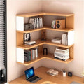 3 Tier Floating Corner Shelf Wall Mounted Display Stand Bookshelf Storage Rack for Living Rooms Offices Long-Lasting(Multi-Colored)
