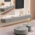 Floating TV Stand Large Floating TV Shelves Wall Mounted Multi Storage Compartment TV Media Console Floating TV Cabinet Bench Under TV Large Storage TV Lowboard (Grey, 86.6 * 7.9 * 9.4 in)