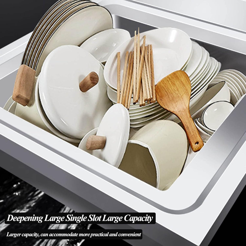 Kitchen Sink Freestanding Single Bowl Sink Vegetable Washing Basin Suit Stainless Steel Commercial Sink with Tap Multifunction Sink Used