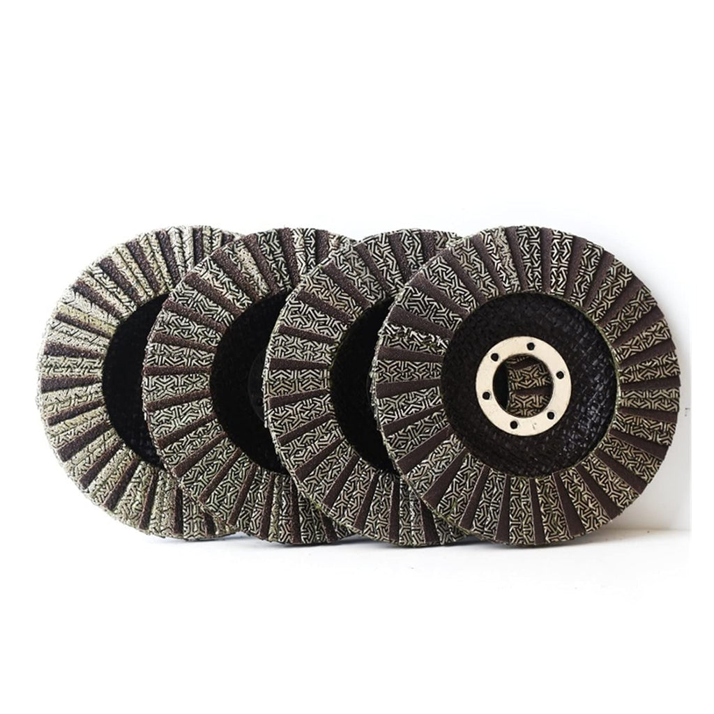 Electroplated Dry Wet Flap Disc 4.5 Inch Diamond Polishing Wheels for Grinder - 60#-400# Grit for Metal, Glass, Stone,(Grit 60-100-200-400)