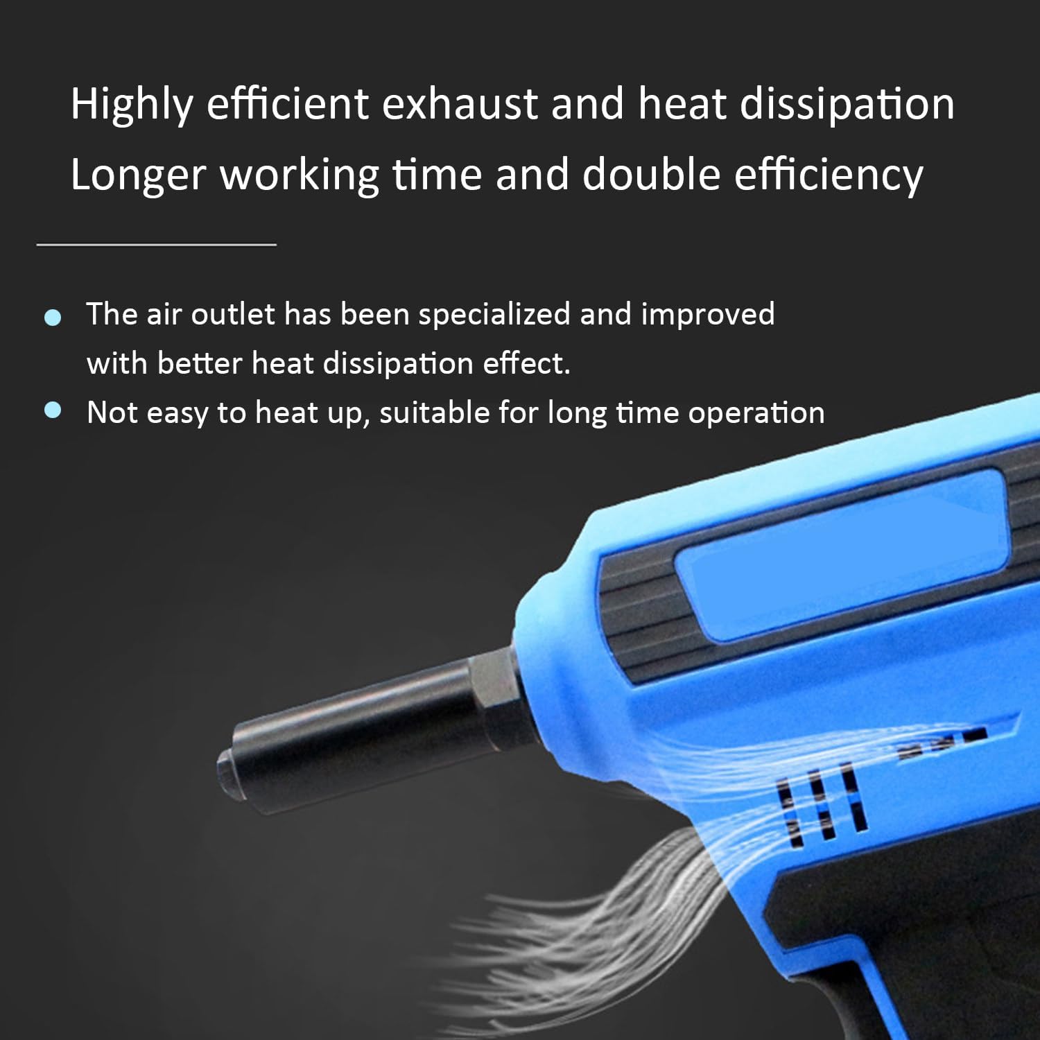 20-Volt Lithium-Ion Cordless Rivet Tool Kit,Cordless Pop Rivet Gun,2.4‑4.8mm Automatic Riveter,Battery and Charger Included