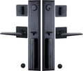 Double Door Handle Set with Dummy Inactive Handle Set for French Right and Left Hand Door (2011 Keyed & Dummy Set, Oil Rubbed Bronze)